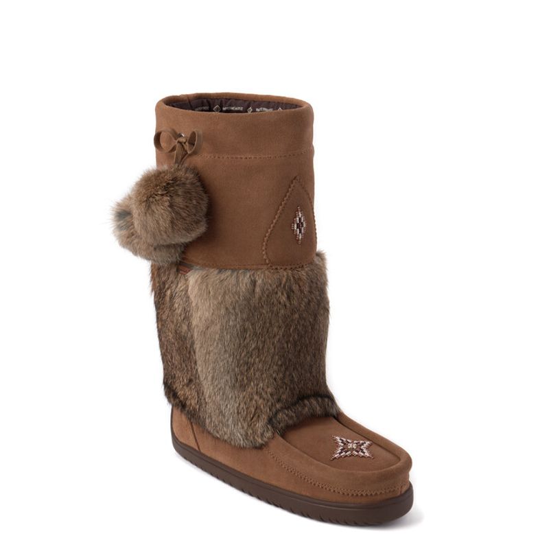 Manitobah- WP snowy owl suede mukluk oak