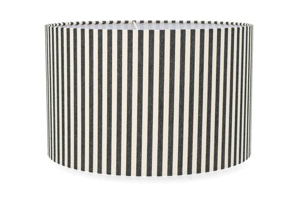 Stripete lampeskjerm – Blå & hvit Ø40 cm