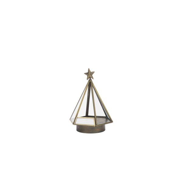 Madam Stoltz Julelykt i jern og glass – Aged Brass
