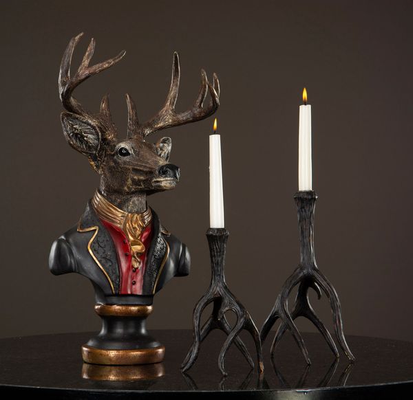 A Lot Decoration Hjortebyste med jakke – 58 cm